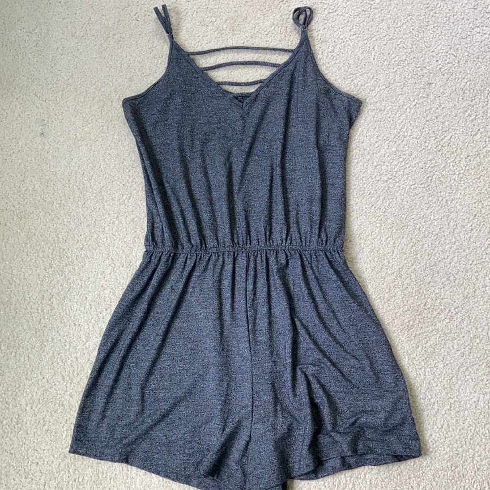 Grey Romper/Beach Cover Up